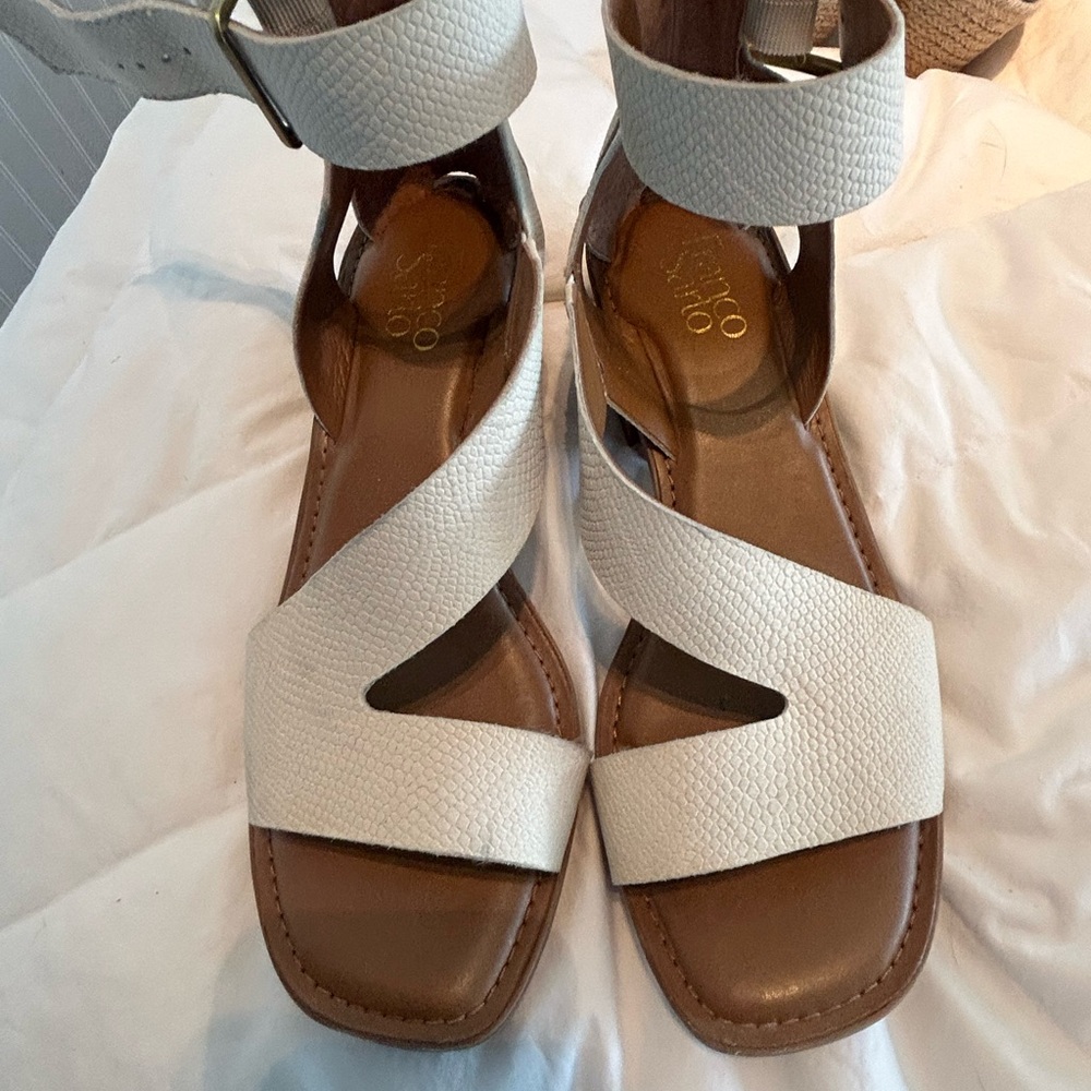 Franco Sarto White heel sandals  Franco Sarto size 8.5